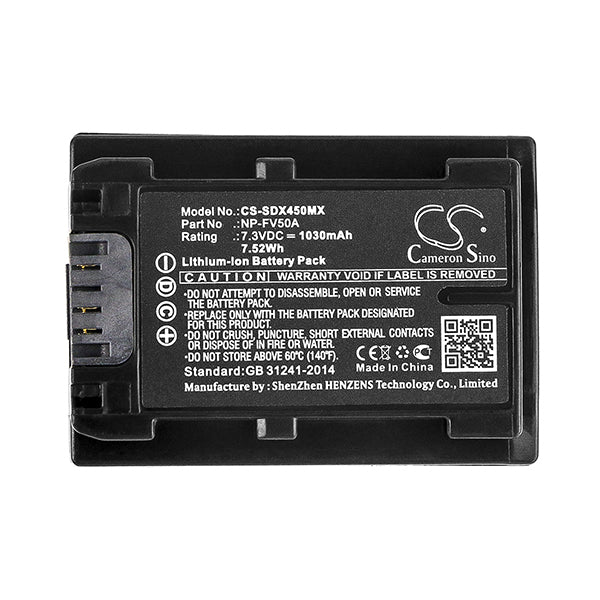 Cameron Sino Sdx450Mx Battery Replacement For Sony Camera