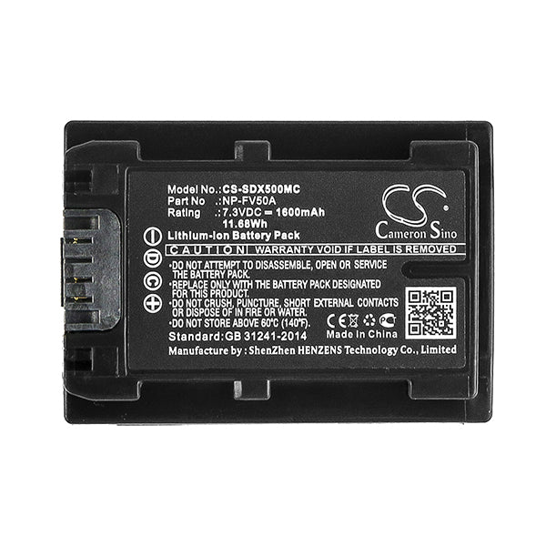 Cameron Sino Sdx500Mc Battery Replacement For Sony Camera
