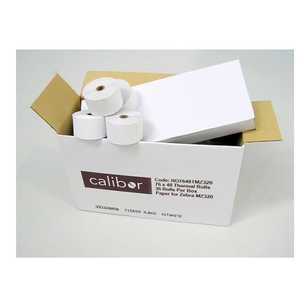 Calibor Thermal Paper 76 X 48 36 Rolls Per Box Imz Mz320