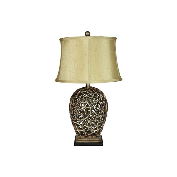 Classically Styled Table Lamp With Harp Shade