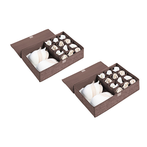 Coffee Flip Top Underwear Storage Box