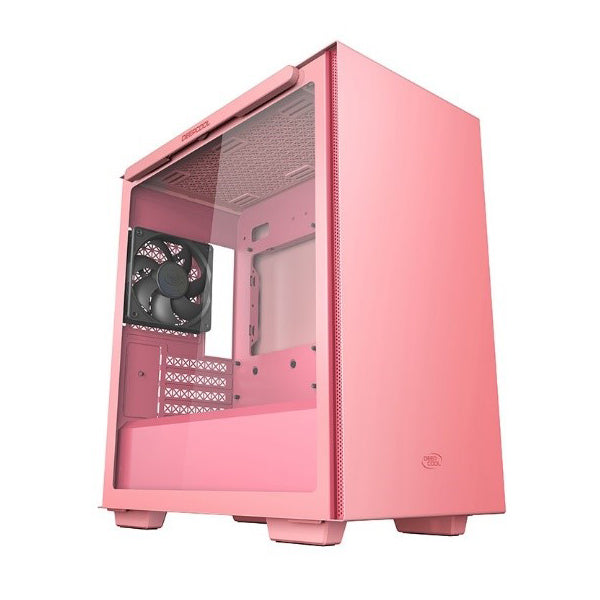 Deepcool Macube 110 Pink Minimalistic Case Magnetic Tempered Glass