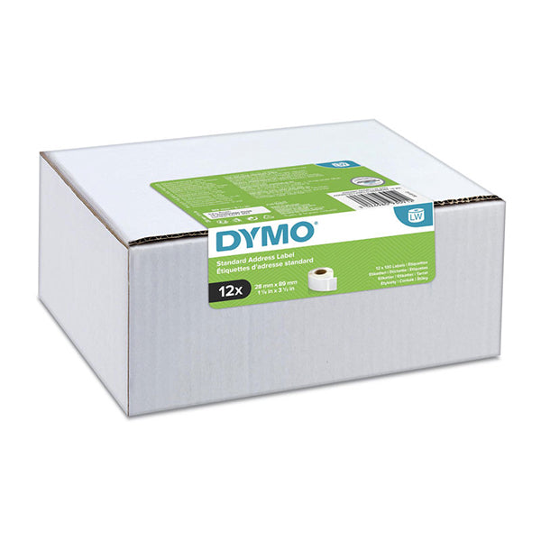 Dymo Lw Std Address Label 28 By 89Mm Pack Of 12