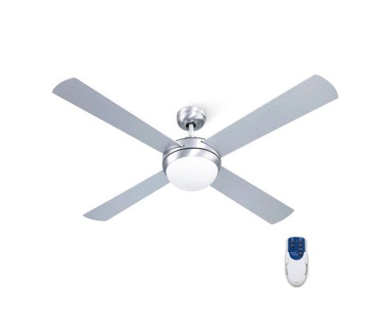 52 Inch Ceiling Fan With Light Silver