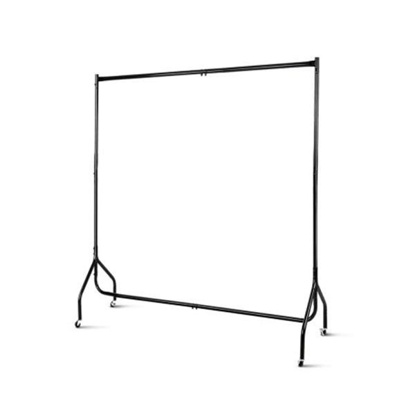 6FT Metal Garment Display Rail - Black