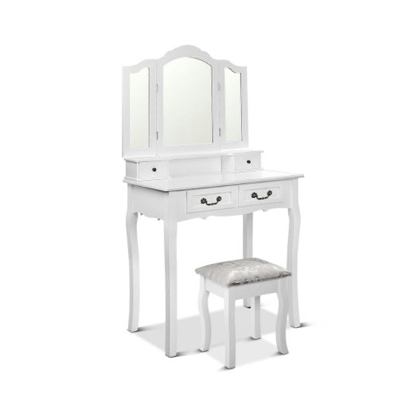 Artiss Dressing Table with Mirror - White