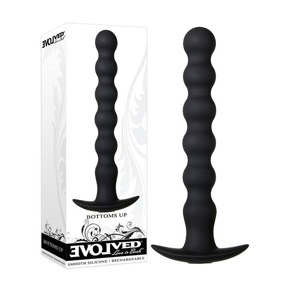 Evolved Bottoms Up - Black 19.7 cm (7.75") USB Rechargeable Vibrating Anal Beads