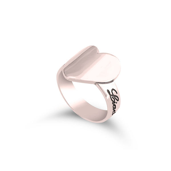 Engraved Heart Ring