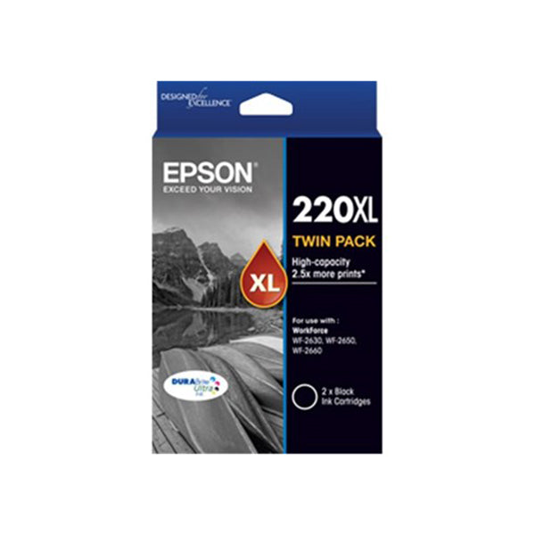 Epson 220Xl High Cap Black Twin Pack