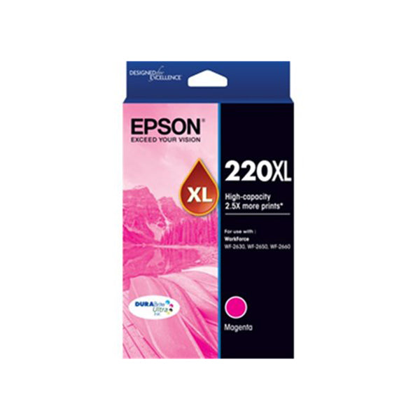 Epson 220Xl High Cap Durabrite Ultra Magenta Ink