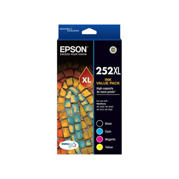 Epson 252Xl Vp High Cap Durabrite Ultra 4 Ink Value Pack