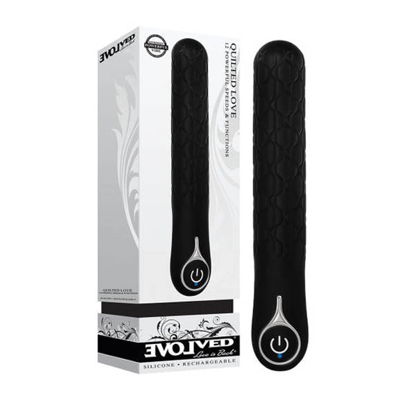 Evolved Quilted Love Usb Rechargeable Vibrator Black
