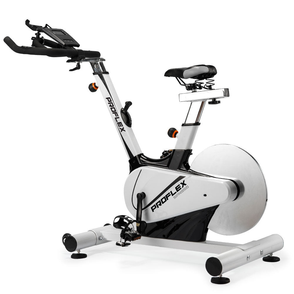 Heavy Duty Stationary Exercise Spin Bike, 13kg Flywheel, Pulse Sensors, LCD Display for Gym Home Fitness