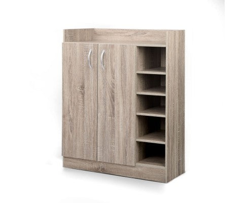 2 Doors Shoe Cabinet Storage - Wood