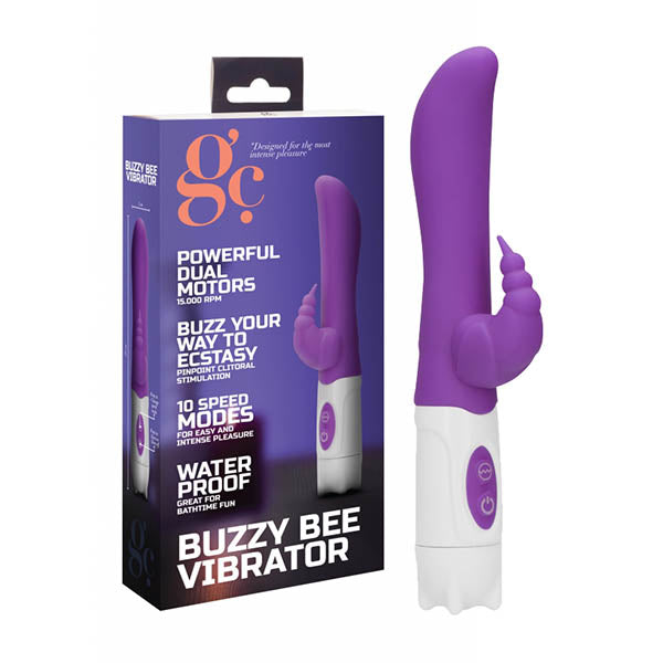 GC. Buzzy Bee - Purple 20 cm Vibrator with Clit Stimulator