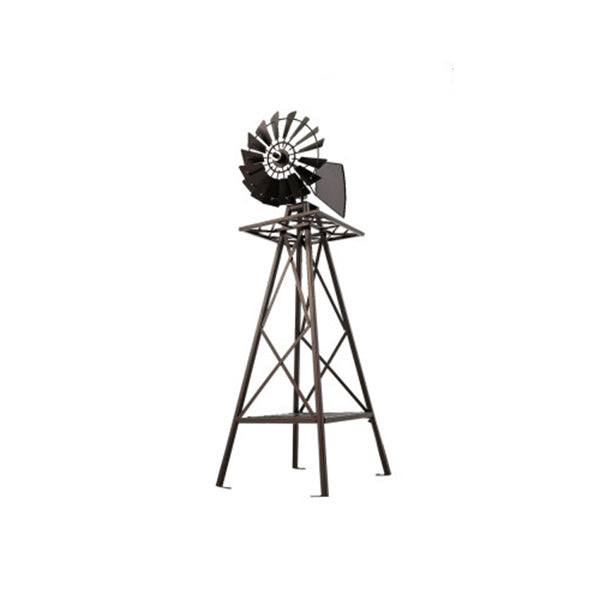 Garden Windmill 160Cm Metal Ornaments Outdoor Decor