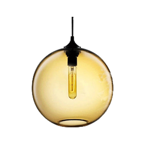Glass Pendant Kitchen Lamp Bar Ceiling Lights With Vintage Bulb