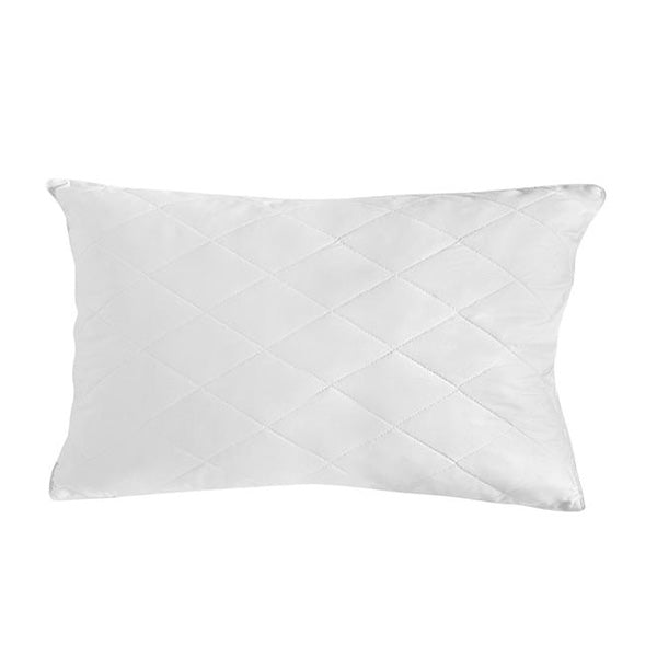 Goose Feather Down Quilt And Bamboo Quilted Pillow Set White