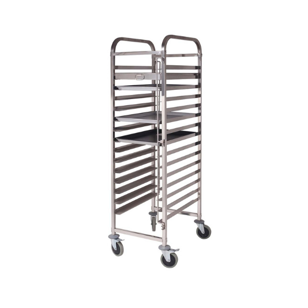 Gastronorm 16 Tier Stainless Steel Cake Bakery Trolley