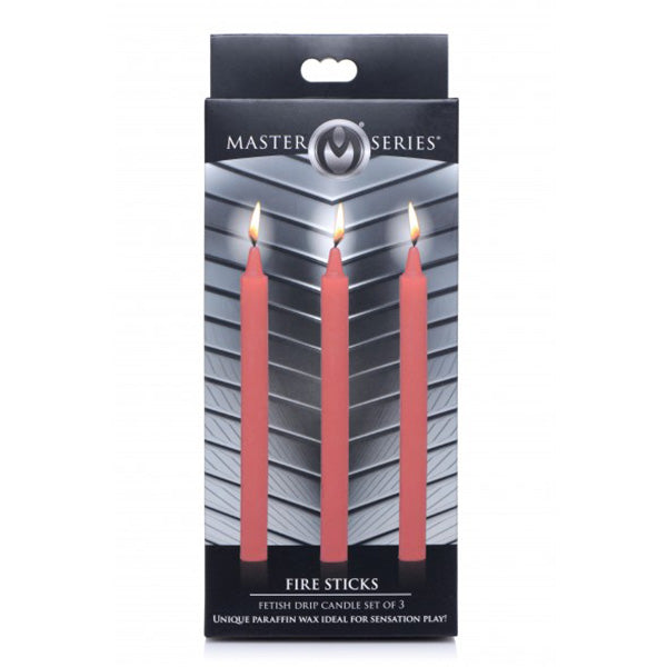 Master Series Fetish Drip Candles 3 Pack Red