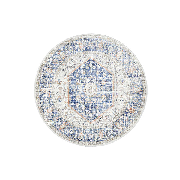 Oxford Lorissa Blue Round Rug