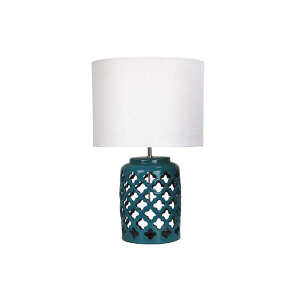 Moorish Cut Ceramic Table Lamp