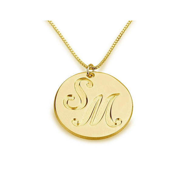 Medallion Initial Necklace