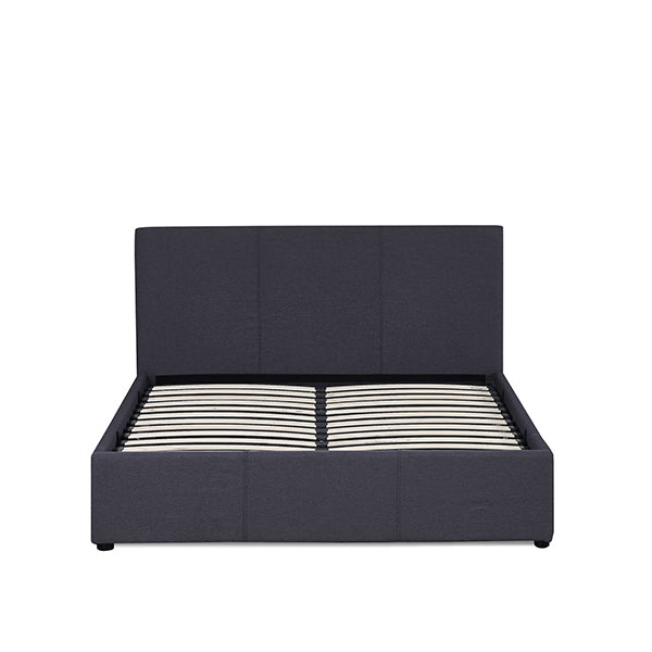 Milano Luxury Bed Frame Base Headboard Charcoal