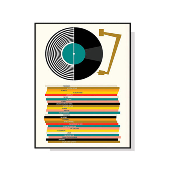 Music Black Frame Canvas Wall Art