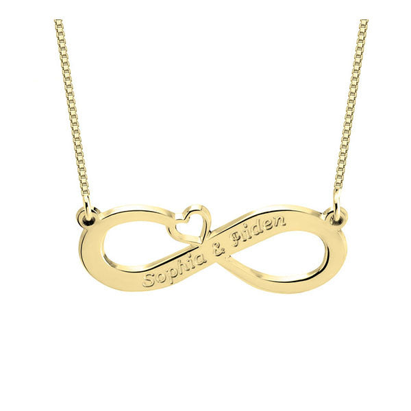 Two Name Infinity Necklace