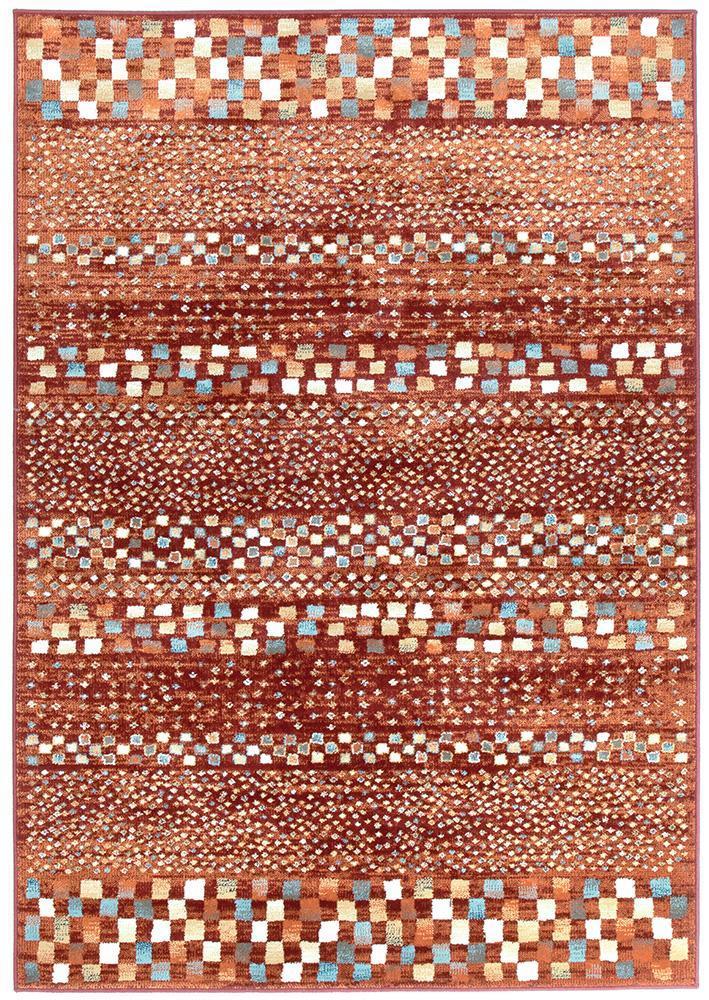 Oxford Mayfair Squares Rust Rug