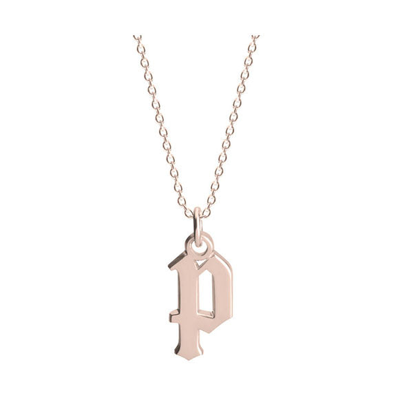 Old English Lowercase Initial Necklace