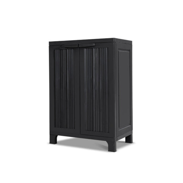 Outdoor Storage Cabinet Lockable Sheds Adjustable Black