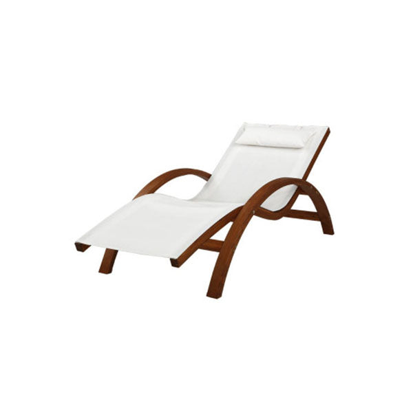Outdoor Wooden Sun Lounge Setting Day Bed Chair