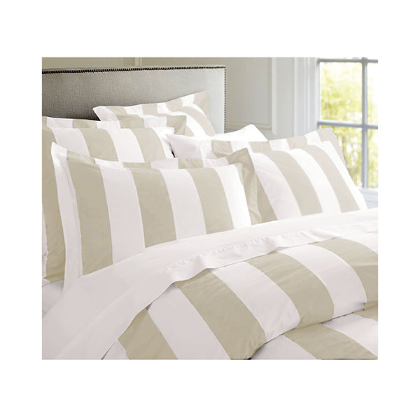 Oxford Stripe Quilt Cover Set Queen Size