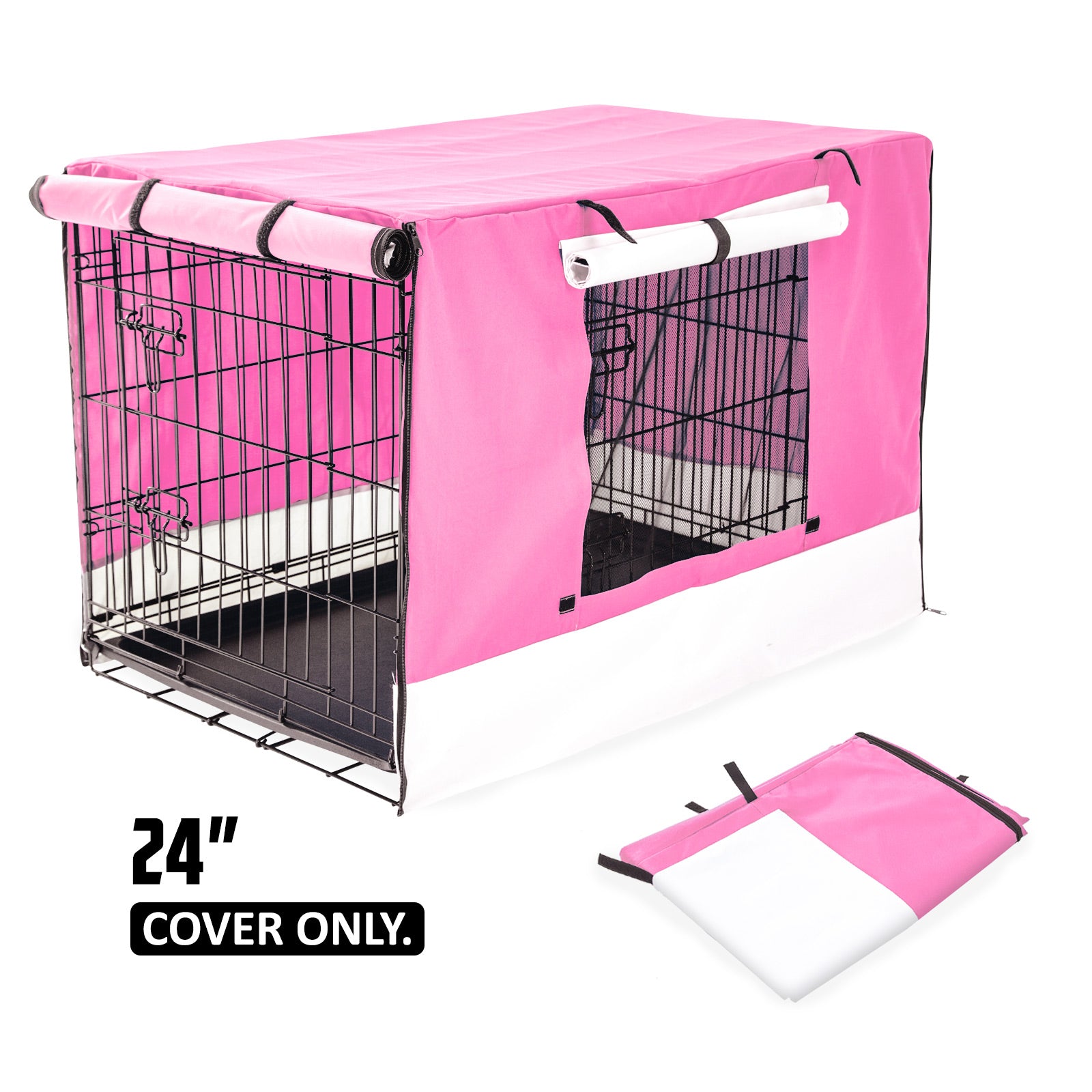 24" Cover for Wire Dog Cage - PINK