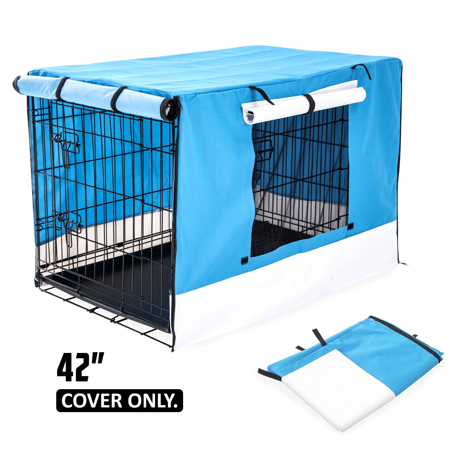 42" Cover for Wire Dog Cage - BLUE