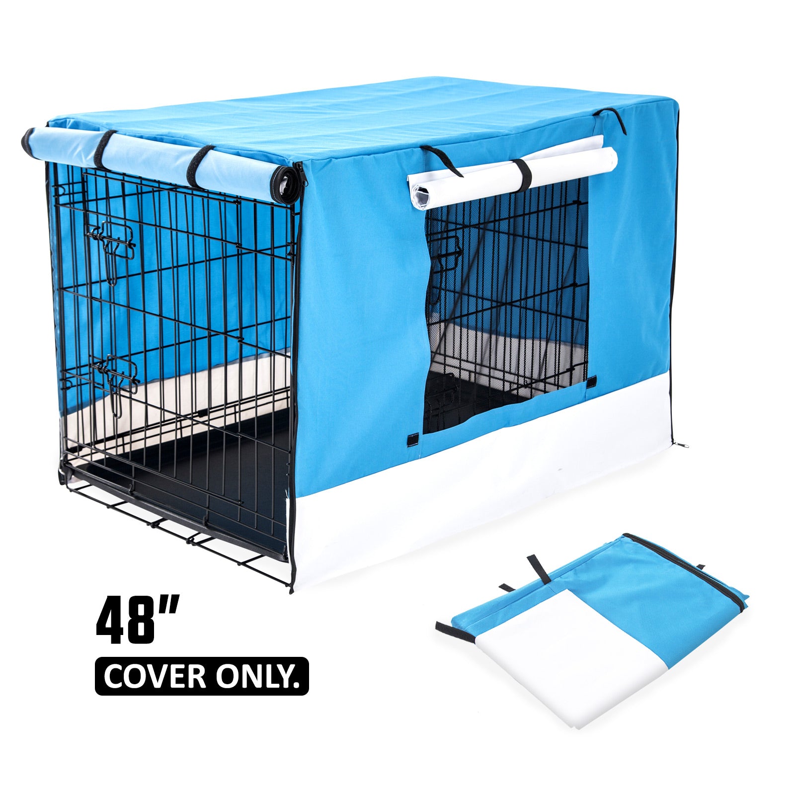 48" Cover for Wire Dog Cage - BLUE