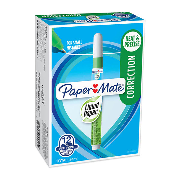 Papermate Liquid Paper Correction Pen 7Ml Box Of 12