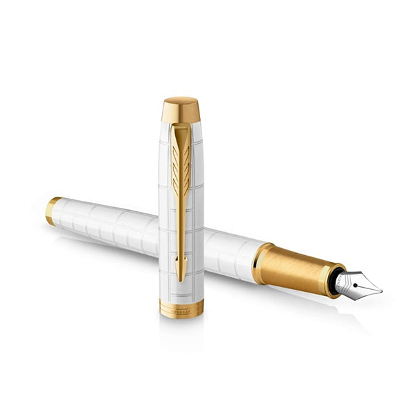 Parker IM Premium Fountain Pen Pearl with Gold Trim
