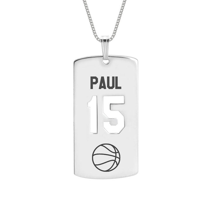 Personalized Dog Tag Sport Necklace