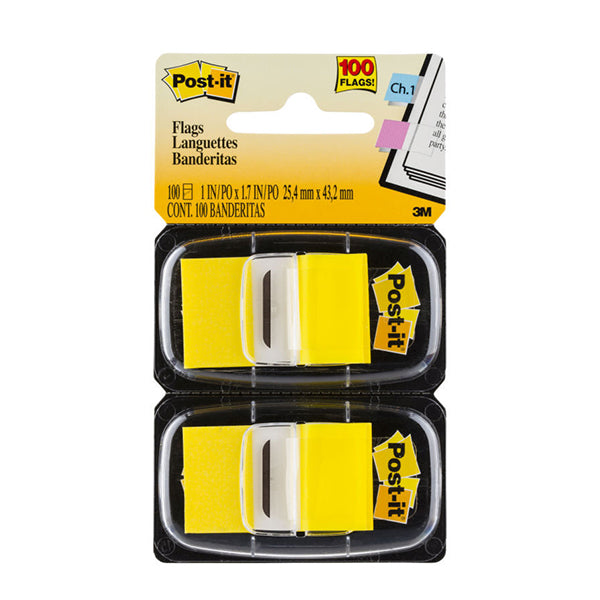 Post It Flags 680 YW2 Yellow Pk2 Bx6