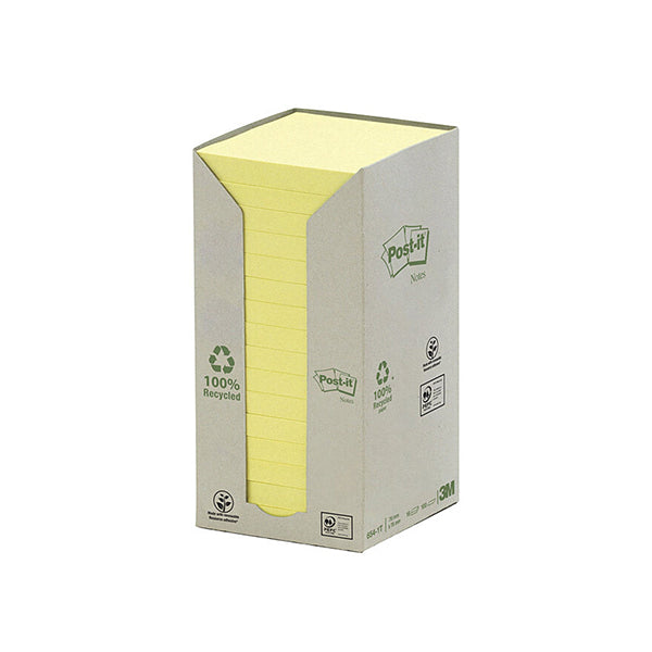 Post It Note 654 1T 76 X 76Mm Yellow Pk16