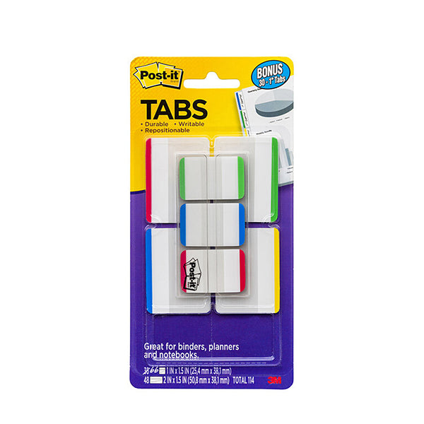 Post It Tab 686 Vad1 Durable White With Stripe Pk3