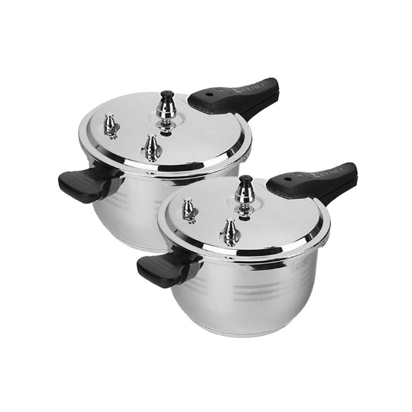 2 Pcs 5L Commercial Grade Stainless Steel Pressure Cooker