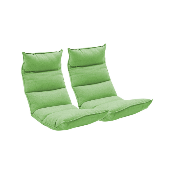 Foldable Tatami Floor Lounge Chair Recliner Lazy Couch Green