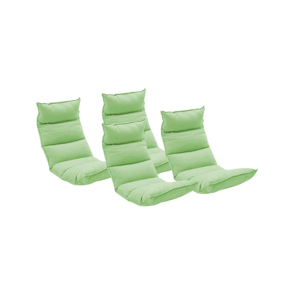 Foldable Tatami Floor Lounge Chair Recliner Lazy Couch Green