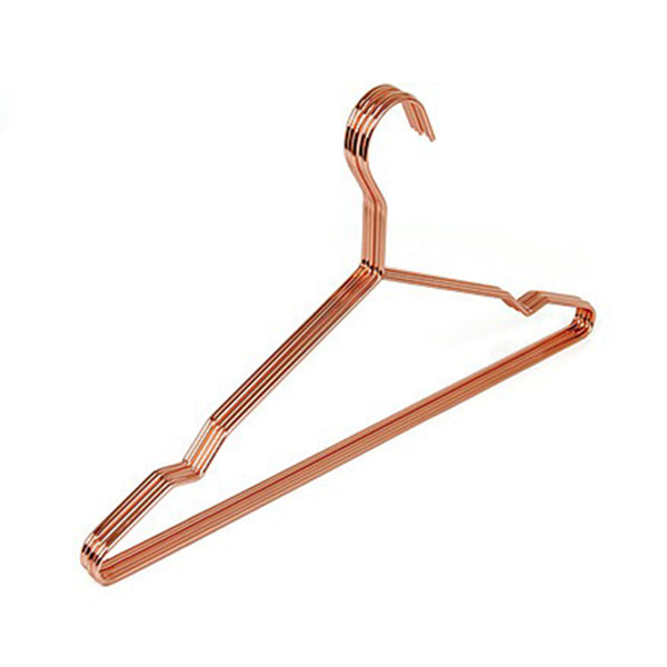 Rose Gold Shiny Metal Wire Coat Suit Top Clothes Hangers