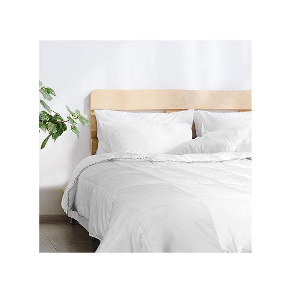 Royal Comfort Bamboo Blend Quilt 250Gsm Luxury Doona Duvet White