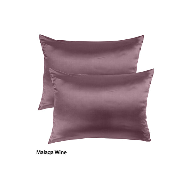 Royal Comfort Mulberry Soft Silk Hypoallergenic Pillowcase Twin Pack